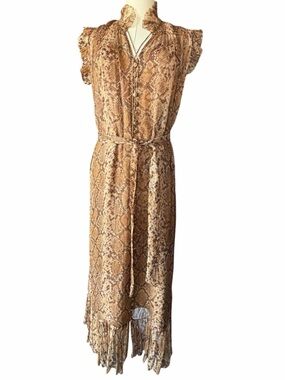 Zimmermann Botanica python print midi dress